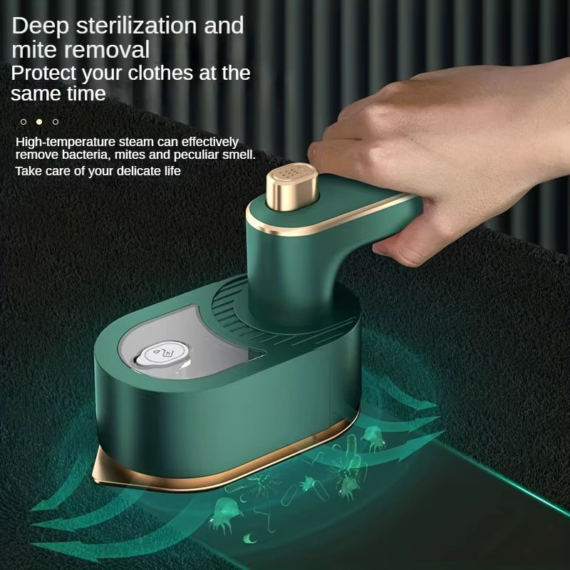 New 3 in 1 Mini Steam Iron,Travel Iron with Steam,Portable Ironing Clothes Foldable Rotating Handheld Steam Iron for Hometravel
