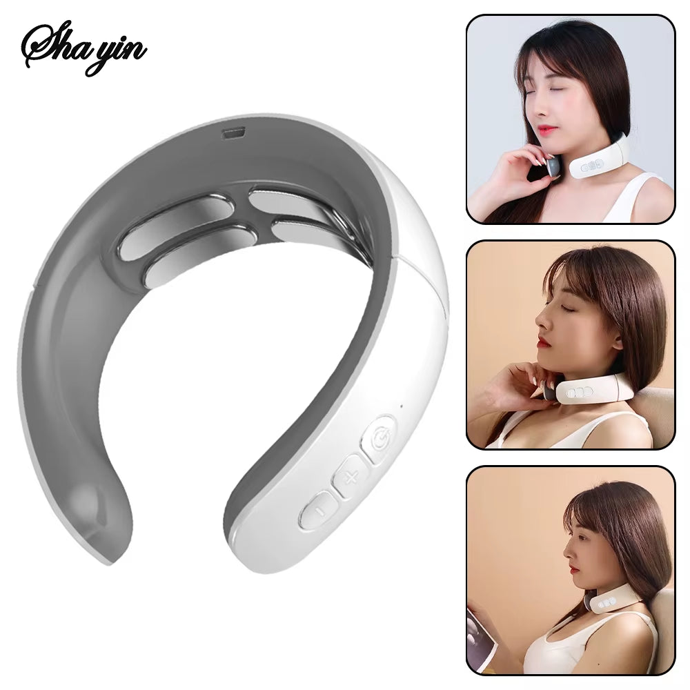 Neck Massager Intelligent Cervical Spine Instrument Electric Therapy Pulse Therapy Instrument Cervical Spine Massager